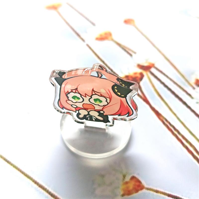 

Прозрачный акриловый аниме чиби стенд: Spy x Family Набор выражений Ани - Креативный настольный сувенир в подарок 3CM