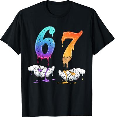 67 Six Seven Funny Meme Drip Graphic Kids T-Shirts Boys Casual Tops 6 7 Meme Fashion Short Sleeve Girl Tee Shirt