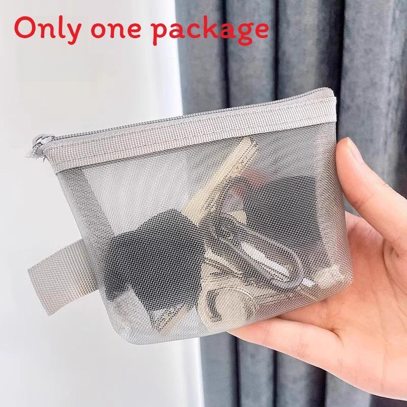 

Cosmetic Portable Mesh Organizer Travel Bag Multiuse Cube Design Storage Makeup