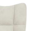 Vidaxl Rocking Armchair, Cream, Upholstered with Velvet