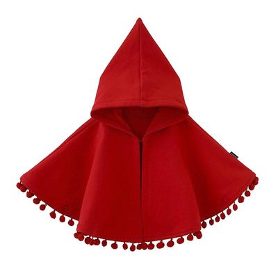 LIGGANDE Baby Röd Hoodie med Huva för Kallt Väder Babyshower Storlek Poncho, Kappa, Barnkappa, Cape, Flickor, Småbarn, Halloween, Jul, Höst/Vinter