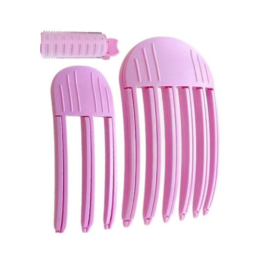 3 stk/sett Fluffy Hårkam Klemme Hårrull Naturlig Volumkam Volumklemme Bærbar Reise 3/6 Tenner Pannelugg Stylingkam Hårtilbehør