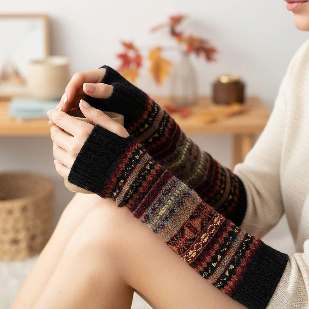 Thicken Bohemian Style Socks Lengthen Knitting Gloves New Calf Socks Versatile
