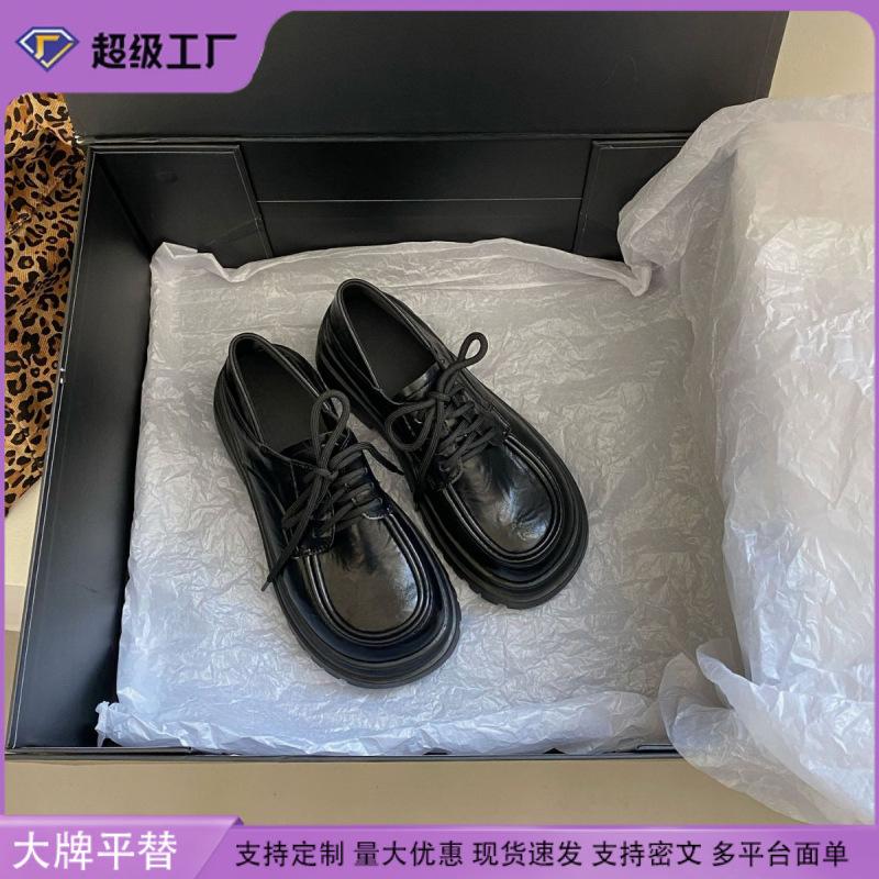 2025 Spring New Small Leather Shoes Women Wear High-end Thick-soled Heightening Uniform Women's Boots College Style Versatile Loafers