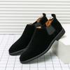 Fashion Men Retro Loafers with Pointed Frosted Surface for Business Office Formal Wear Gentlemen Banquet Shoes Sizes 38-48 Men Shoes