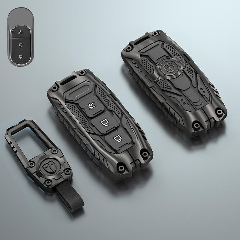 Styling Mouldings Zinc Alloy Car Smart Remote Key Cover Case Protector Holder Shell Bag For Leapmotor T03 S01 C11 C01 Type Keych