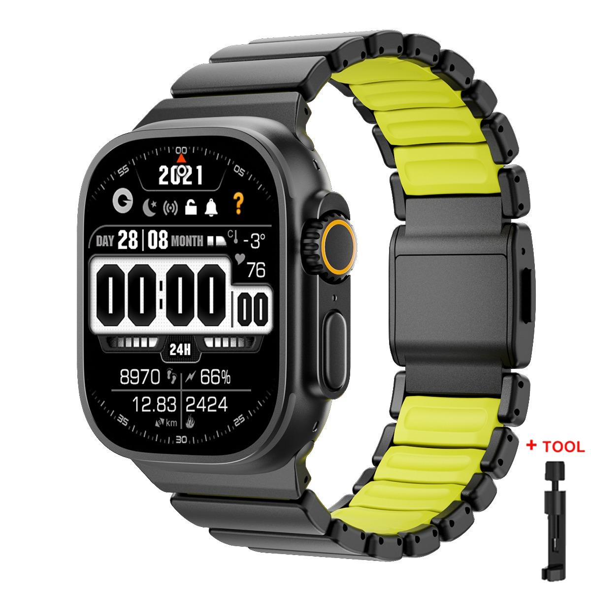 

Титановий фторкаучуковий ремінець для Apple Watch Ultra 3 2 49 мм 46 мм 45 44 мм Магнітний ремінець для Iwatch 11 10 9 8 7 SE Розкішний ремінець для годинника Series 6 5 4 SE 44mm