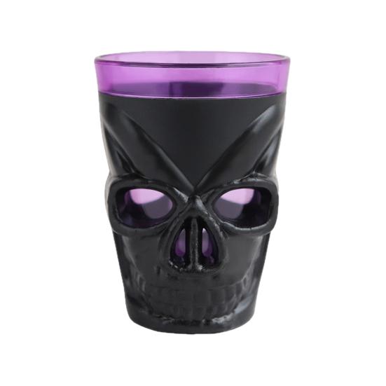 Scary Night Light Cup Halloween Glowing Skull Goblet, LED Up Candle Holder for Creative Party Supplies Party, Spooky Decor Bar Table, Haunted