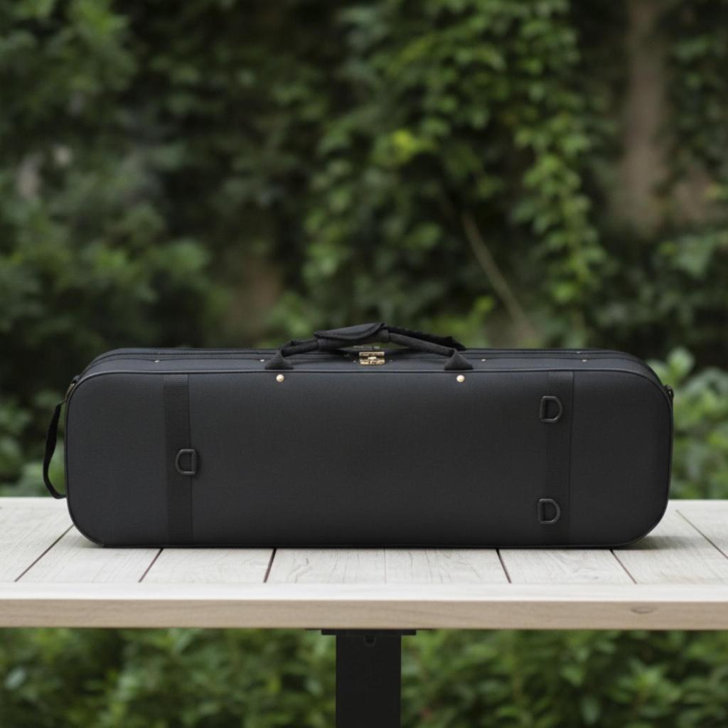 Violin Case Velvet-Lined with Shoulder Strap Portable for Rehearsals