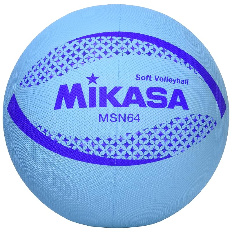 Mikasa Color Soft Volleyball, Circumference 64cm, Weight 150g (Blue) MSN64-BL