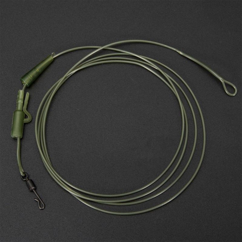 45LB Fishing Accessories Durable Leading Line Fluorocarbon Wire with Swivels 1pc