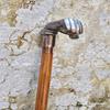 Brass Walking Stick Premium Quality Style Punch Head Handle Handmade Wooden Cane