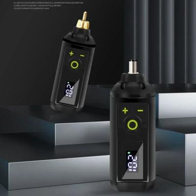 Kablosuz Dövme Makinesi Pil Tipi C Alaşımlı Dijital LCD Kalem Güç Kaynağı Meslek Voltaj Sabitleme Dövme Pil Motoru