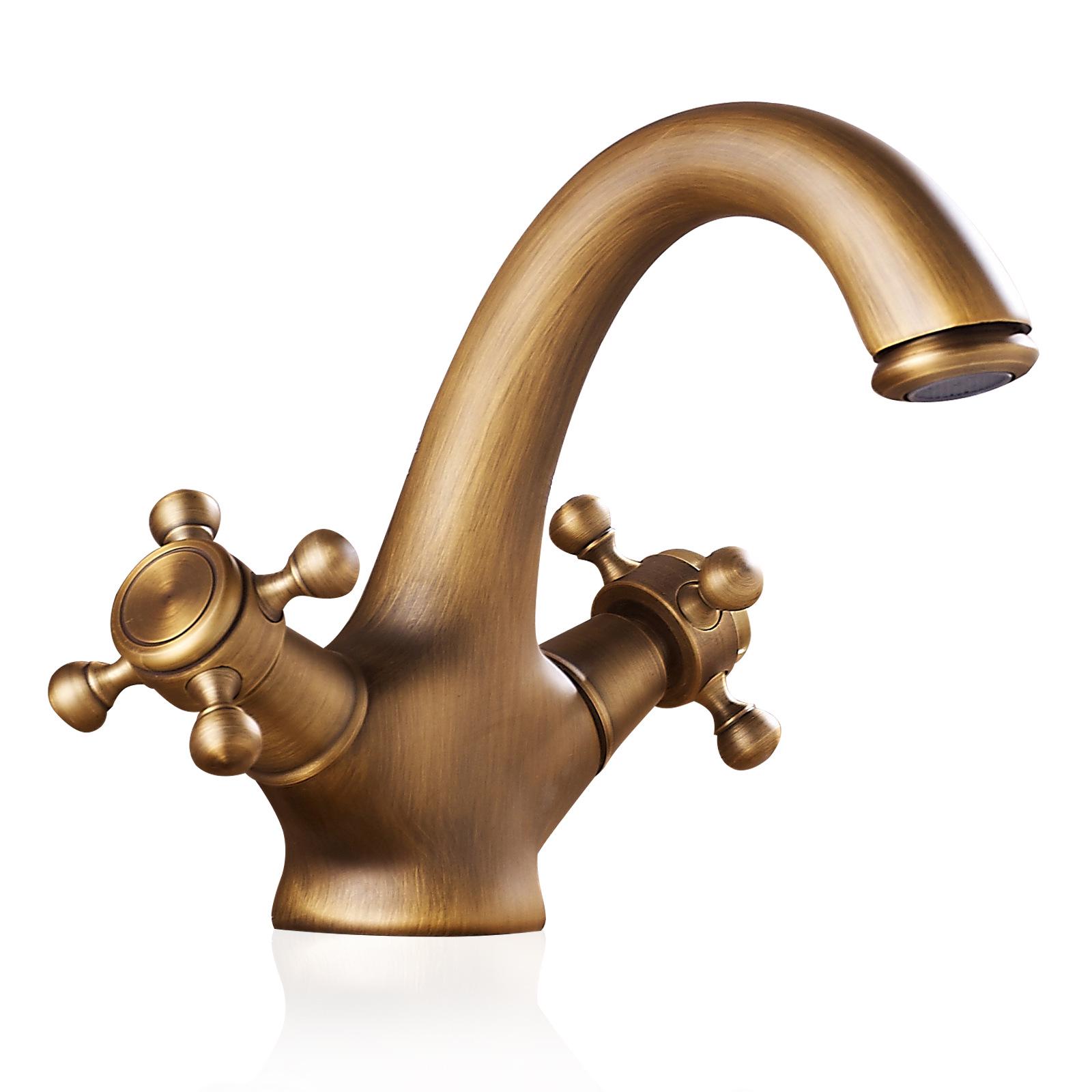 European Style Black Antique Brass Single Handle Bathroom Faucet