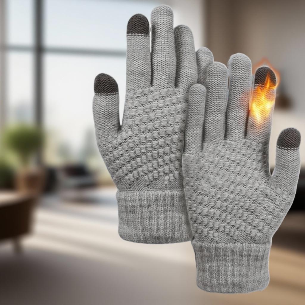 Touch Screen Winter Gloves for Women Men Warm Knit Mittens Outdoor Cycling Driving Full Finger