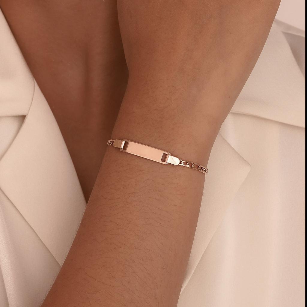 Baby Kids Bracelet, Stainless Steel Chain Bracelet Adjustable Link without Name,Girl Boy Children Birthday Gift