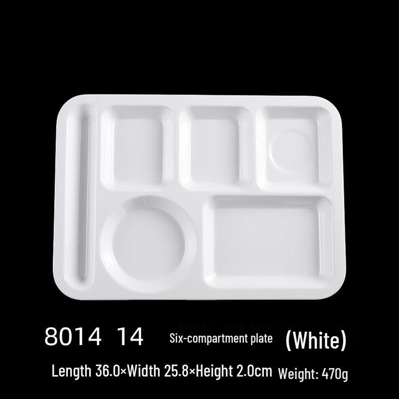 

Melamine 6-Compartment Divided Dining Tray