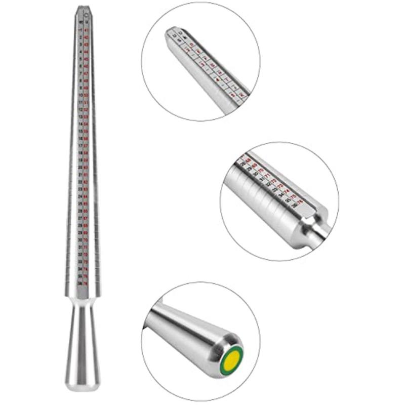 Ring Sizer Set Metal Measuring Tool Ring Mandrel Finger Sizing Gauge Jewelry Measurement Tool Jewelry Sizing Measuring