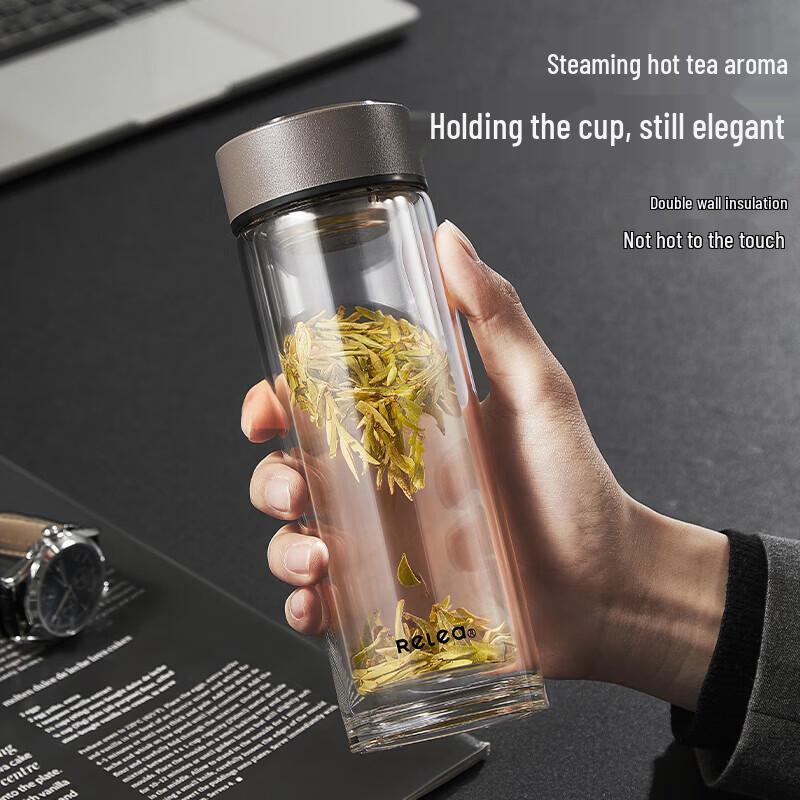RELEA Firefly Series Portable Borosilicate Glass Tea Cup
