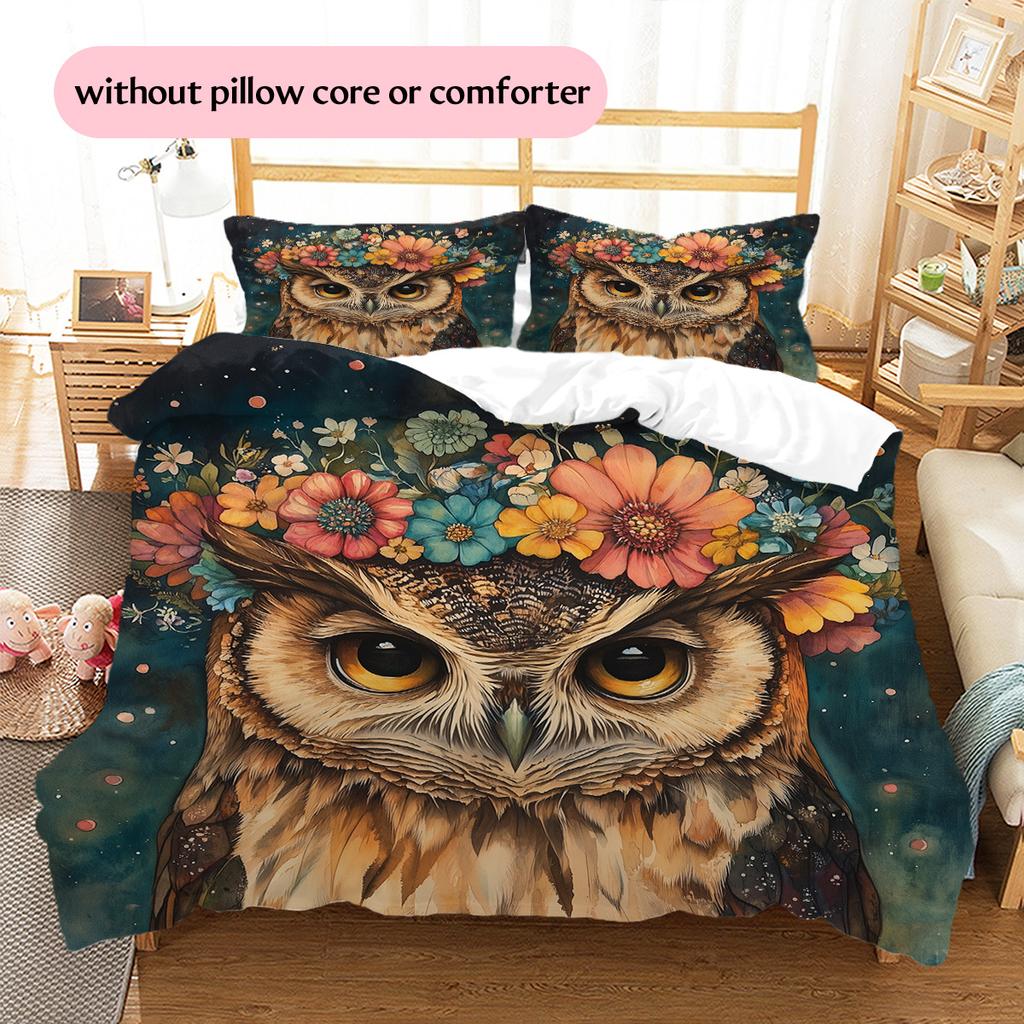 Animal  Pattern Bedding Quilt Set Quilt Cover Pillowcase Home Decoration  Gift (1 * duvet cover + 2 * pillowcase, without core)