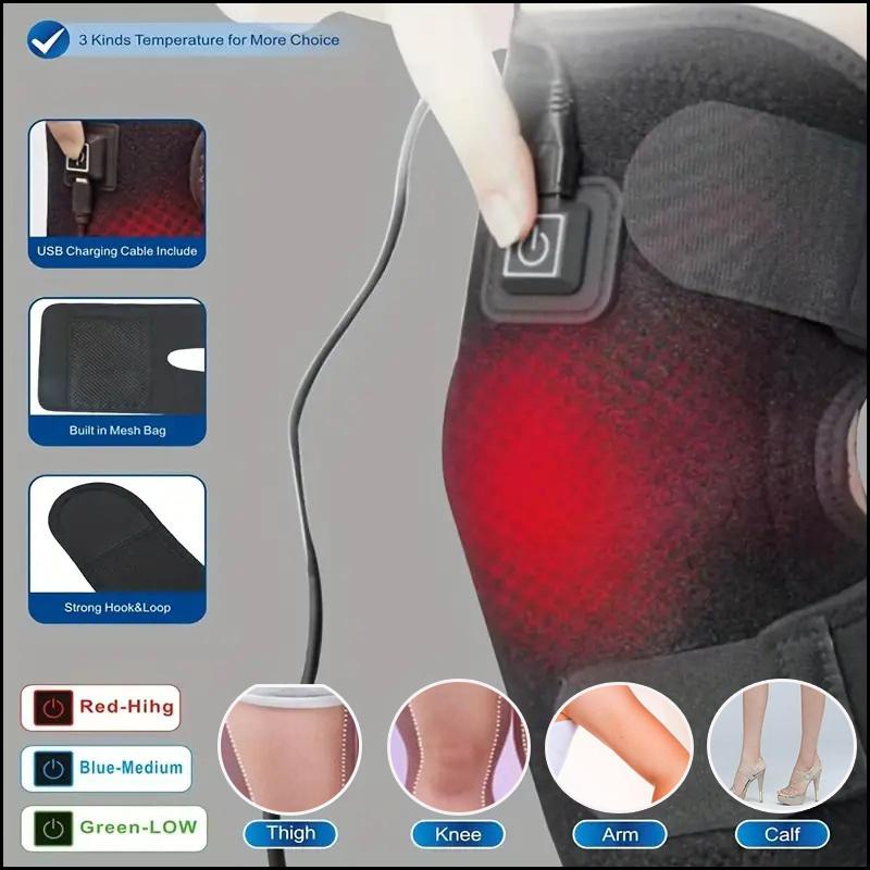 Electric Heating Knee Pads USB Hot Compress Insulation Heating Knee Pads to Improve Cold Leg Knee Pads