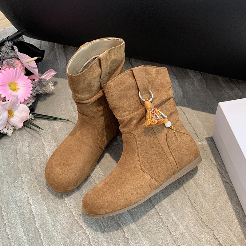Fashion National Style Retro Short Boots for Women 2025 Autumn New Style Short Boots