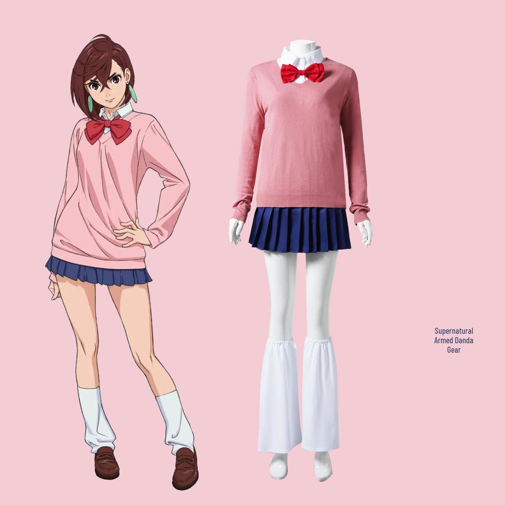 Supernatural Dandadan Ayase Momo School Uniform JK Ken Takakura Okarun Cosplay Costume