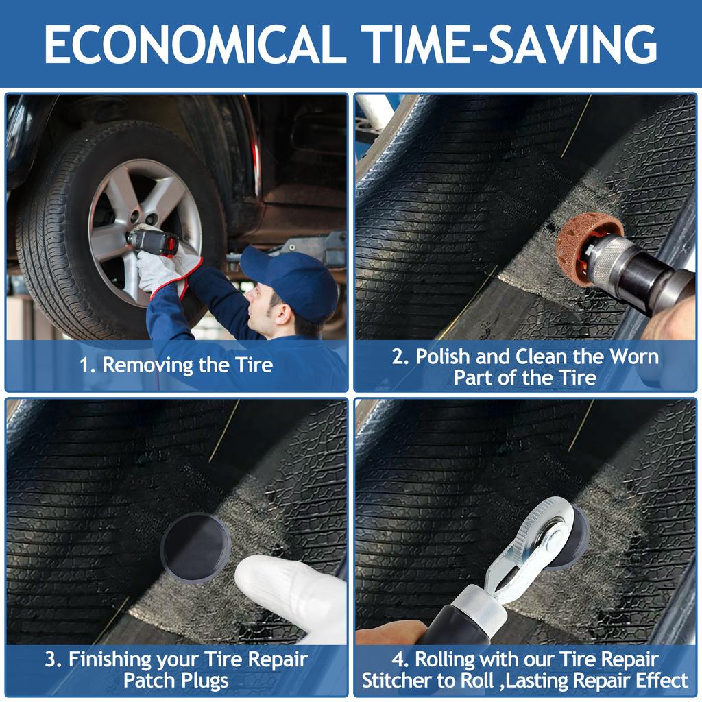 Tire Repair Tools Tire Patch Roller Tool Buffing Wheel 42mm High Speed Tyre Grinding Head Tire Scraper for Car Truck Motorcycle