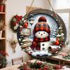 Hemp Rope Hanging Ornaments Wooden Christmas Pendant, Snowman/Santa Claus/Gnome Ornament with Seasonal Front Porch Signs for Indoor Outdoor