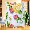1pc Lemon Grapefruit Mint Leaf Print Blanket - Soft Flannel Suitable for All Seasons, Fruit & Ice Cube Themed Bedspread, Machine Washable Throw for Co
