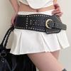 Party Rivet Studded Belt for Adult All Matching Belt Waistband PU Leather Belt Elegant Pants Jeans Belt for Women Men