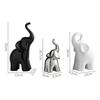 3 Pieces Elephant Sculptures Office Living Room Gift Home Decor Collectible Family