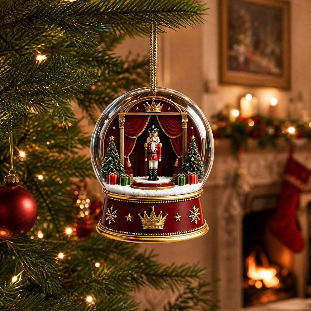 Christmas Acrylic Snow Hanging Ornament - Pendant for Christmas Tree and Holiday Home Decor