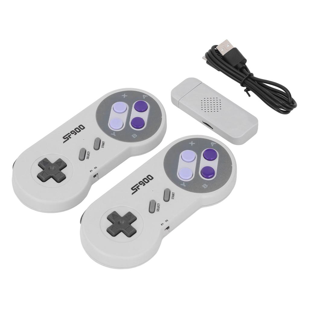 Pair of Wireless Game Console Memory Card Slot Plug and Play Ergonomic Retro Video Game Stick for