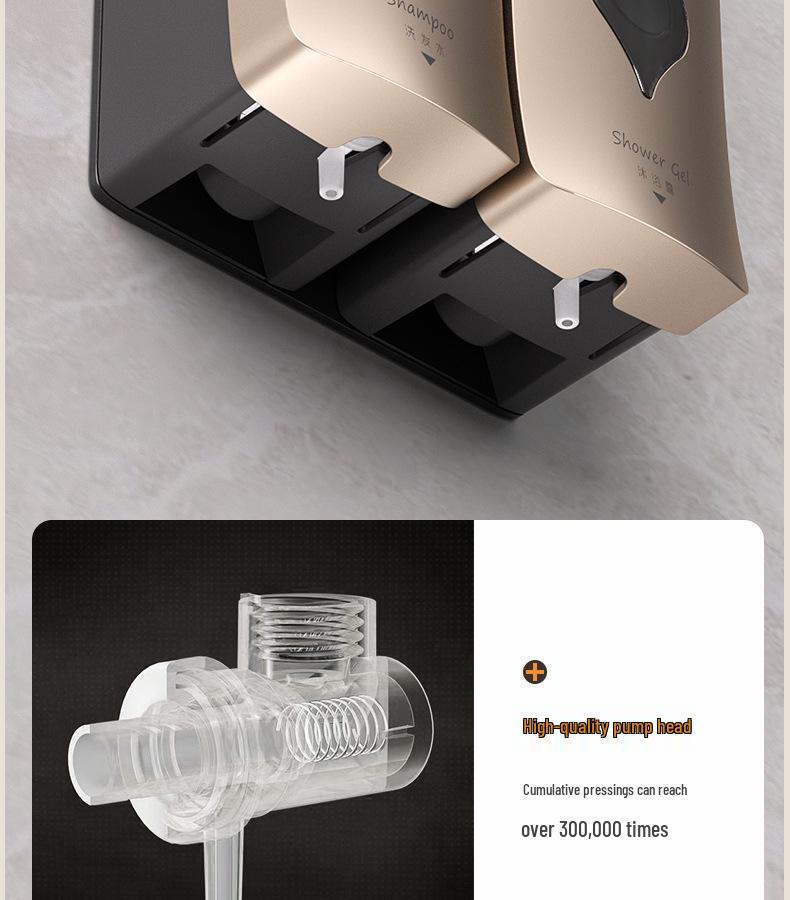 Punch-Free Wall-Mounted Bathroom Soap Dispenser