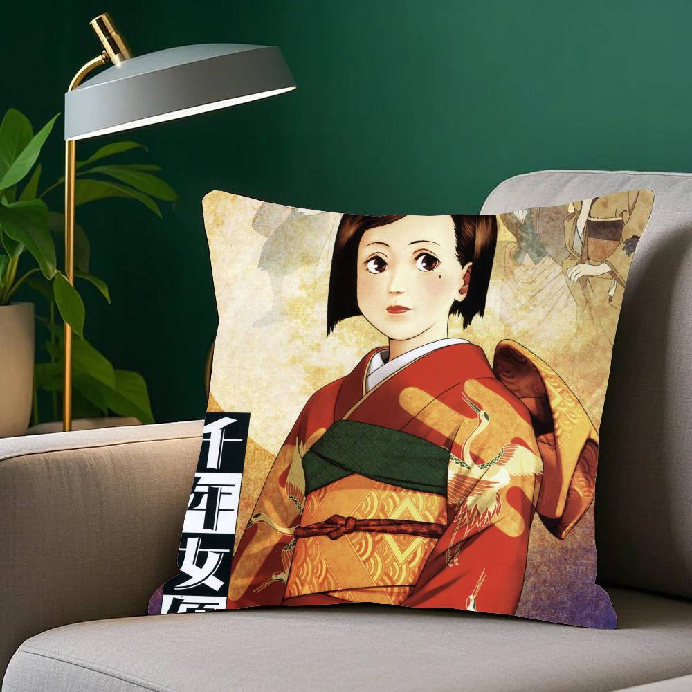 Anime M-Millennium Actress Pillow Case Fashion Square Pillowcase Bedroom Sofa Room Ins Decoration Leisure