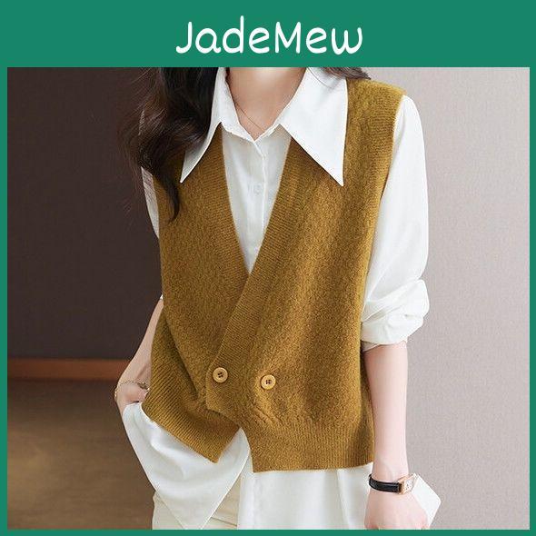 Comfortable And Loose Sleeveless Knit Vest For Women Perfect Springautumn Outerwear