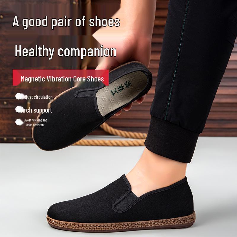 Pantofi slip-on pentru bărbați 2025 cu branț magnetic vibrator respirabil