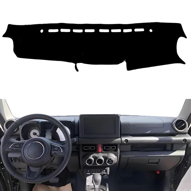 

Для Suzuki Jimny JB64 JB74 2018- 2024 2025 Чехол на приборную панель автомобиля Коврик на панель Накладка trument Солнцезащитный коврик Ковер Защитник Аксессуары Black(Black Edge)