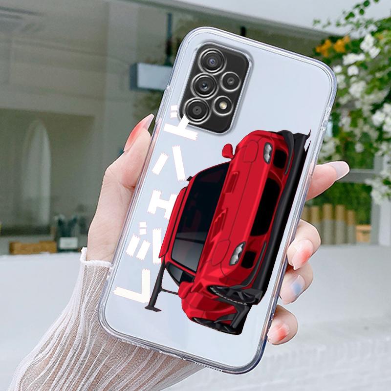 JDM Tokyo Drift Sports Car Case For Samsung A15 A13 A35 A55 A51 A71 A41 A31 A21S A05 A17 A23 A25 A33 A53 A73 5G A07 4G Cover