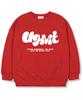 UNION GARMENTS Lightface Fleece-Lined Oversized Sweatshirt Red