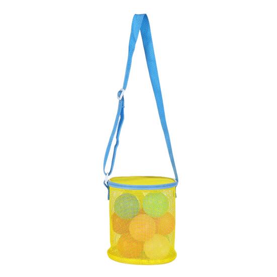 Beach Mesh Bag Toys Clothes Storage Organizer with Shoulder Strap Zipper