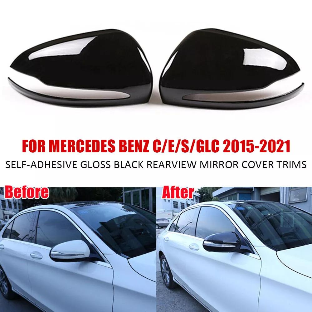For Mercedes-Benz E GLC S C Class W205 W213 X253 W222 W238 LHD Car Rearview Side Mirror Cover Wing Cap Exterior Rear View Trim