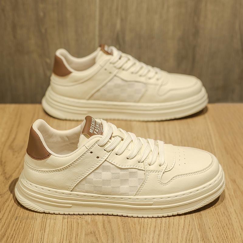 Autumn Feeling White Board Shoes Casual Leather Shoes Sports Heightening Tide Shoes