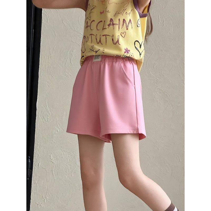 27Home Korean Style Kidsren's Clothing 2026 Summer New Style Girls' Pure Cotton Casual Shorts Kidsren's Sports Pants