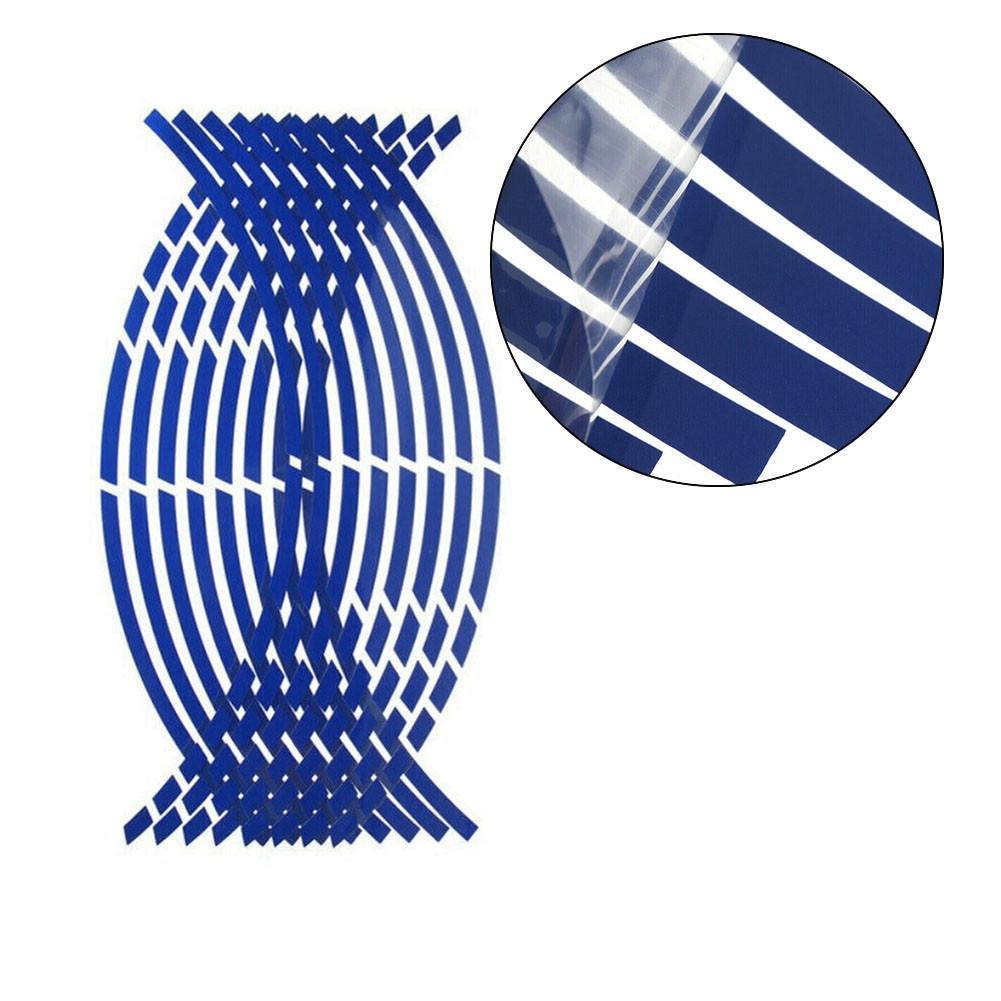 Blue Wheel Rim Sticker Edge Strip Reflective Wheel