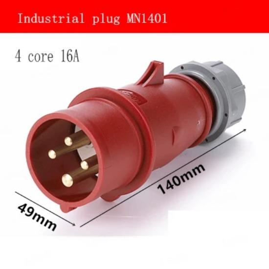1pcs Industry Plug And Socket Connectors Surface And Concealed Installation 3 4 5 Hole Core 16 A 32A Waterproof Two Three-Phase