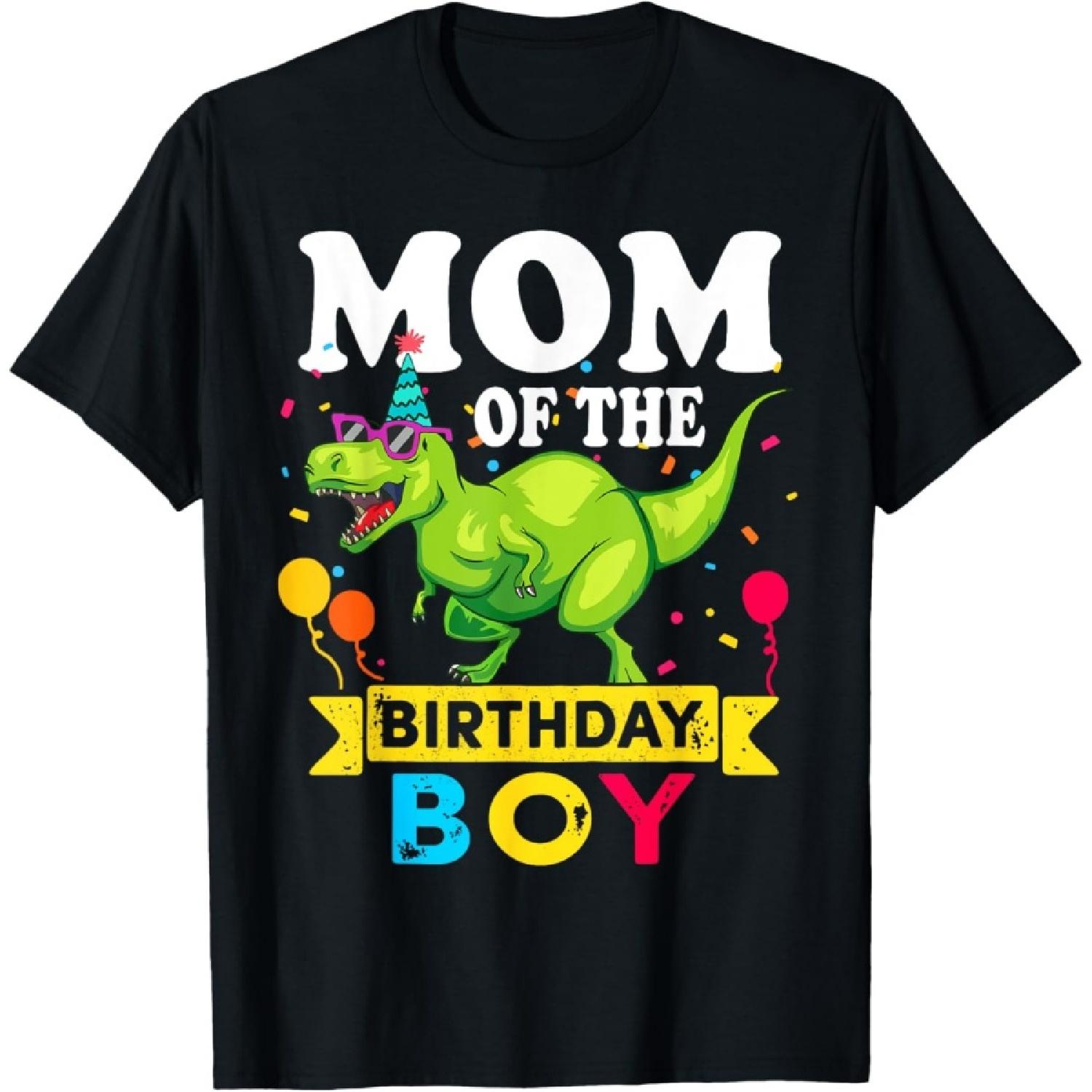 Mom of the Birthday Boy T-Rex RAWR Dinosaur Birthday boy T-Shirt S