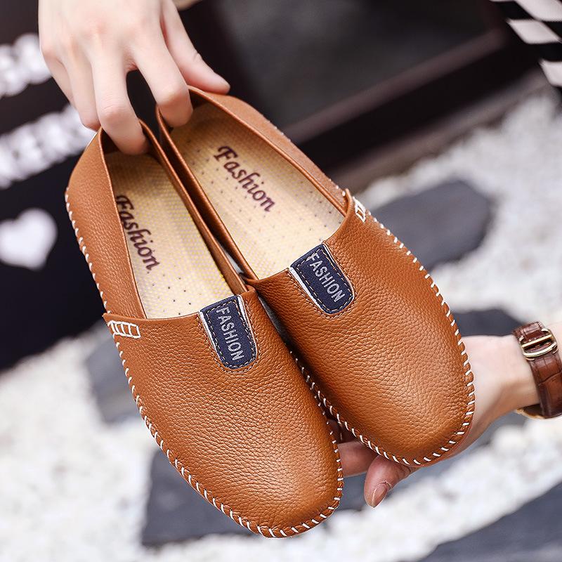

Summer first-layer cowhide casual driving shoes comfortable casual Doudou shoes foot cover business men s shoes size 38-47 47