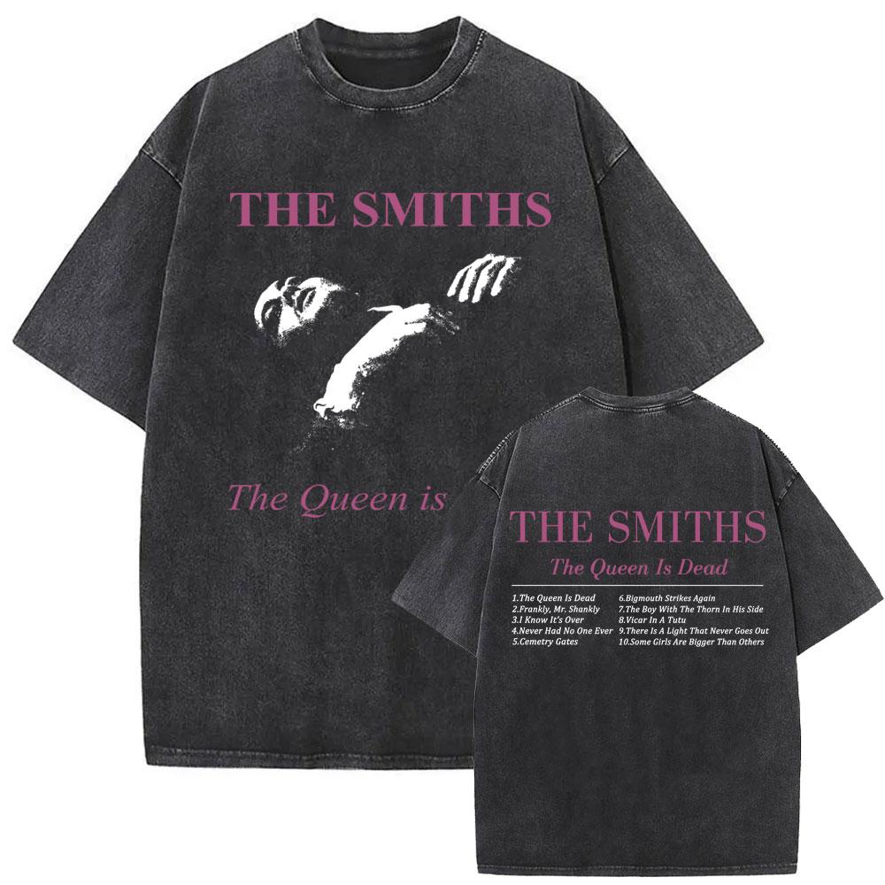 British Rock Band The Smiths Meat Is Murder Vintage Washed Tshirt Alternative s Indie Morrissey T Shirt Streetwear Unisex S